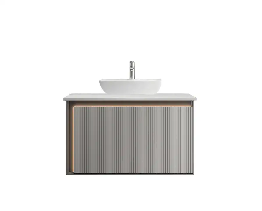 Έπιπλο μπάνιου MartinBath Greys — κόντρα πλακέ θαλάσσης, 80 cm