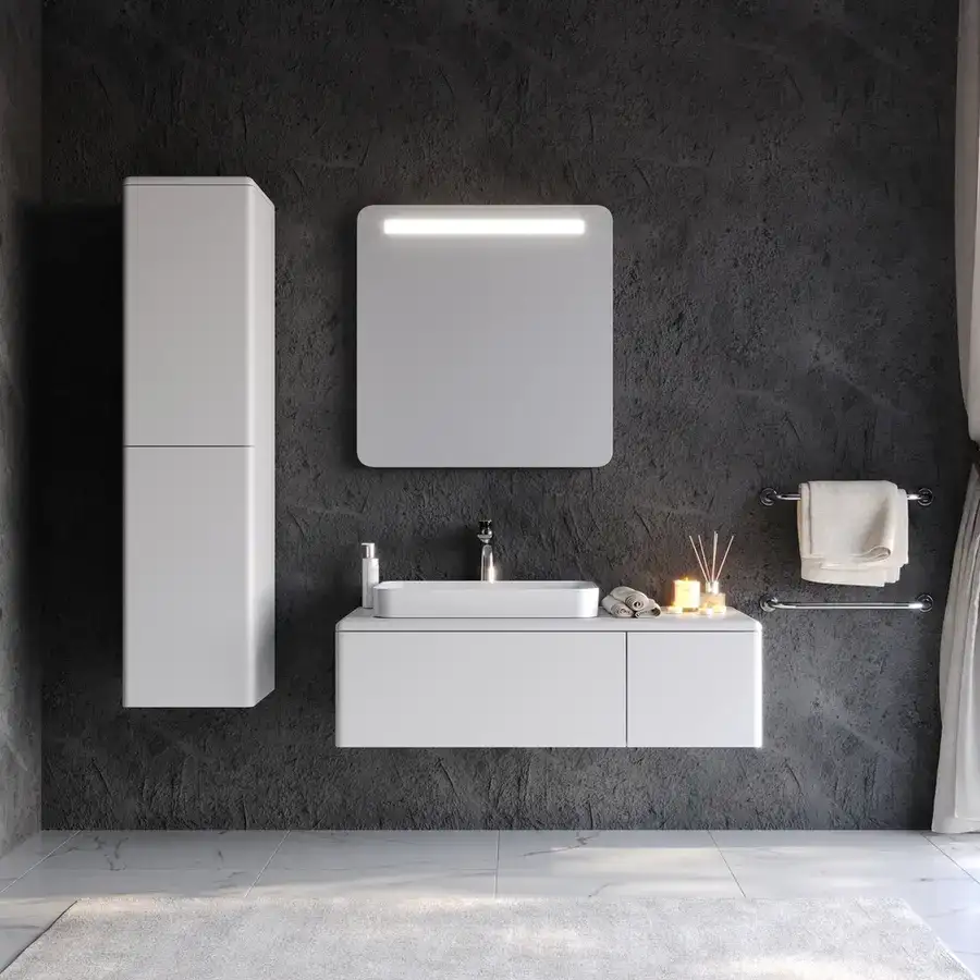 Έπιπλο μπάνιου MartinBath Kuzey — MDF με λάκα, 80 και 110 cm