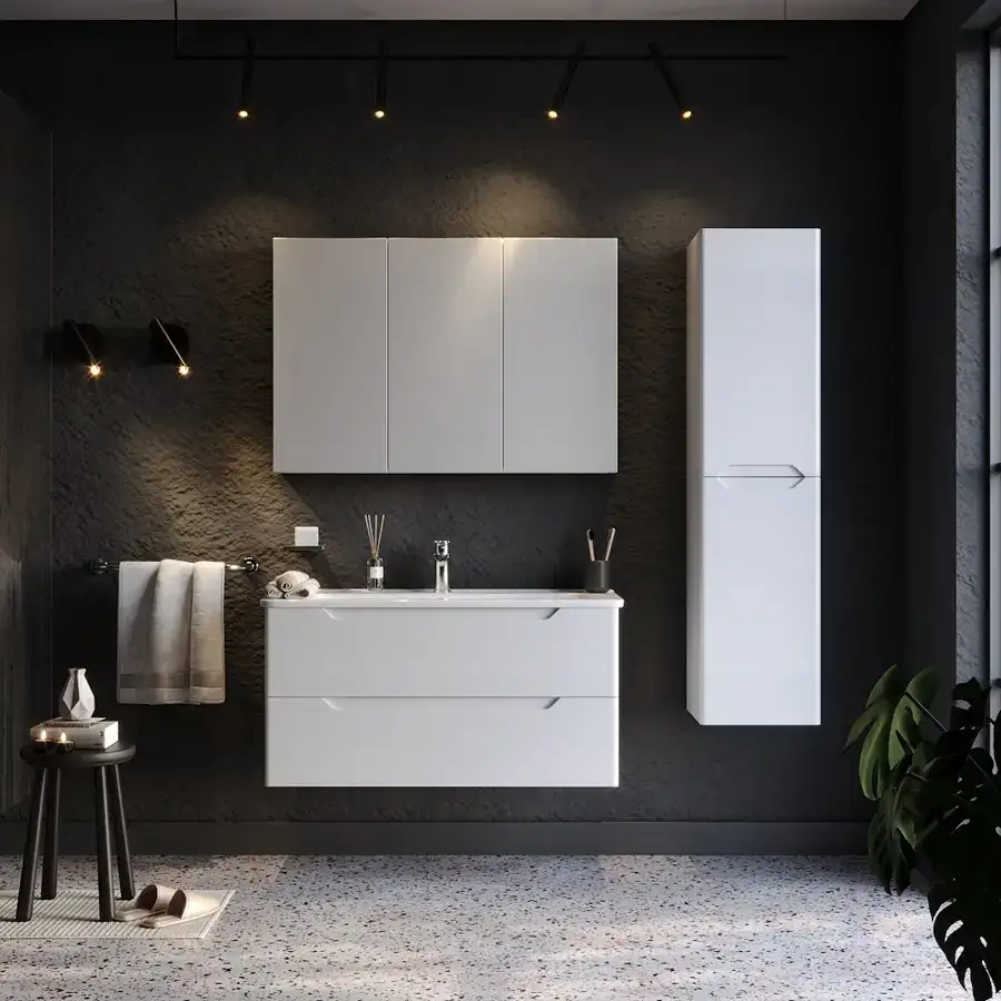 Έπιπλο μπάνιου MartinBath Perla — MDF με λάκα, 60, 80 και 100 cm