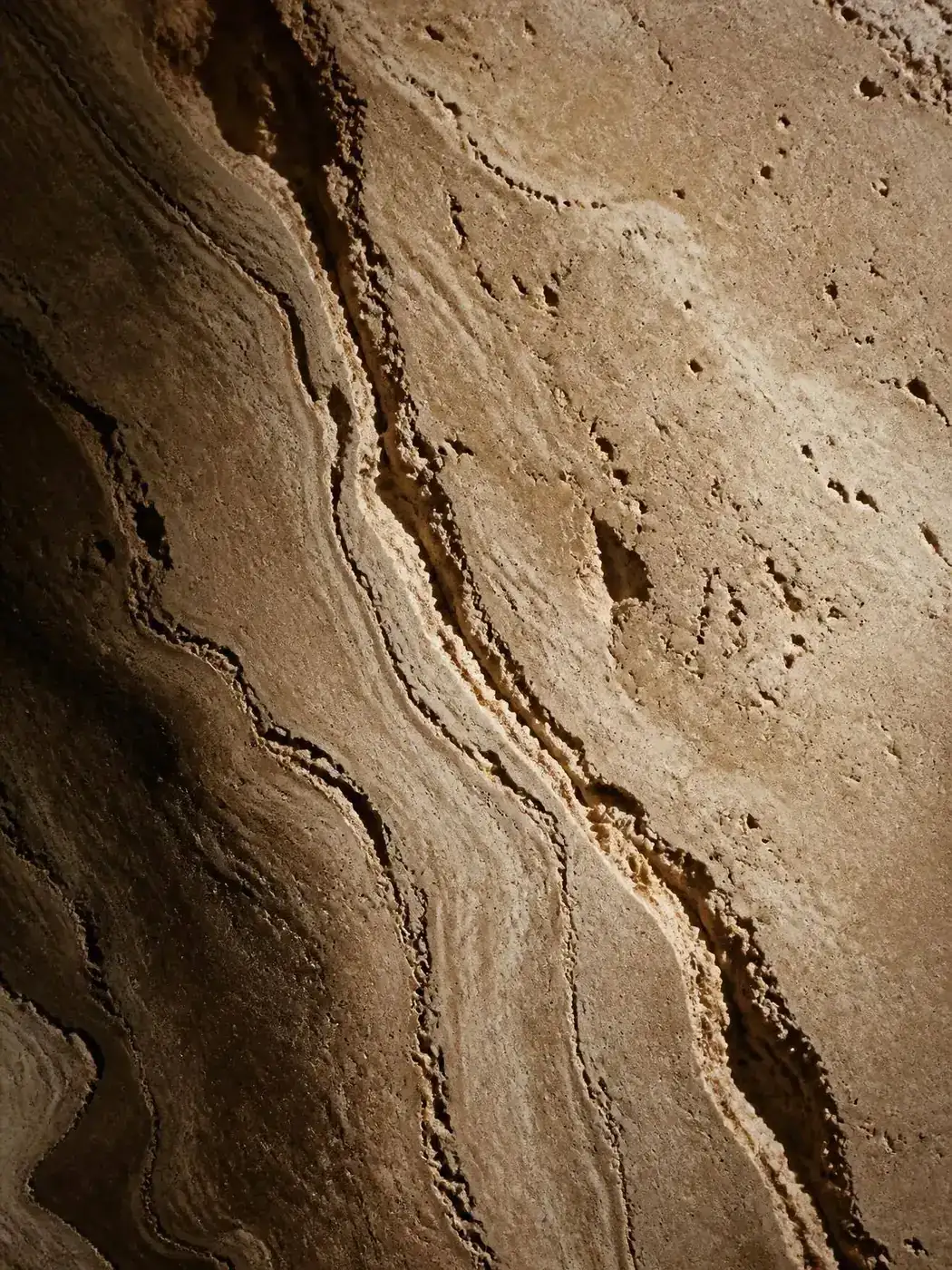 Raw stone slab surface