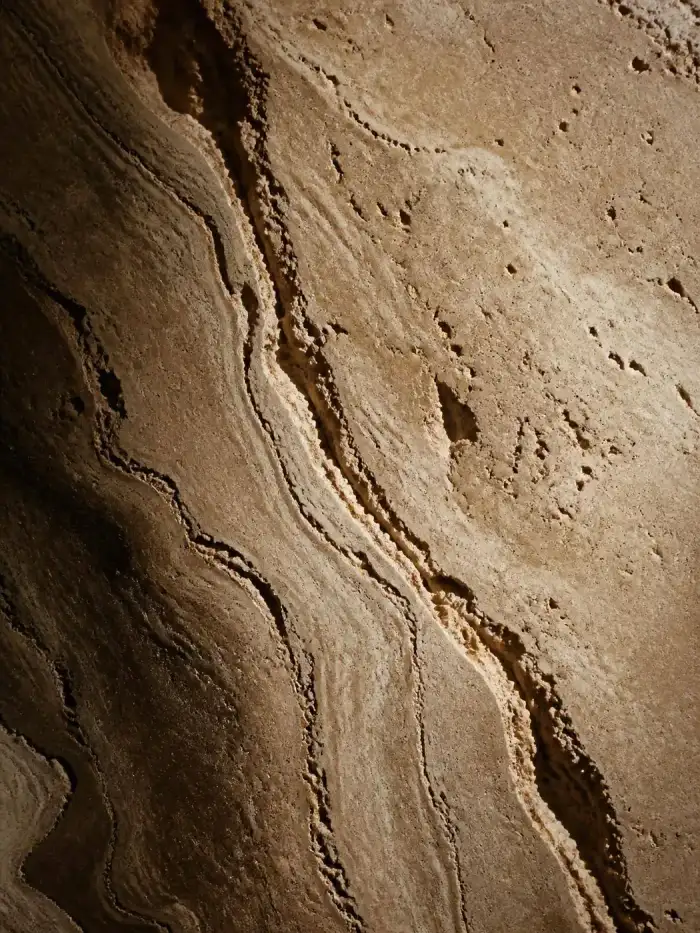 Raw travertine stone slab