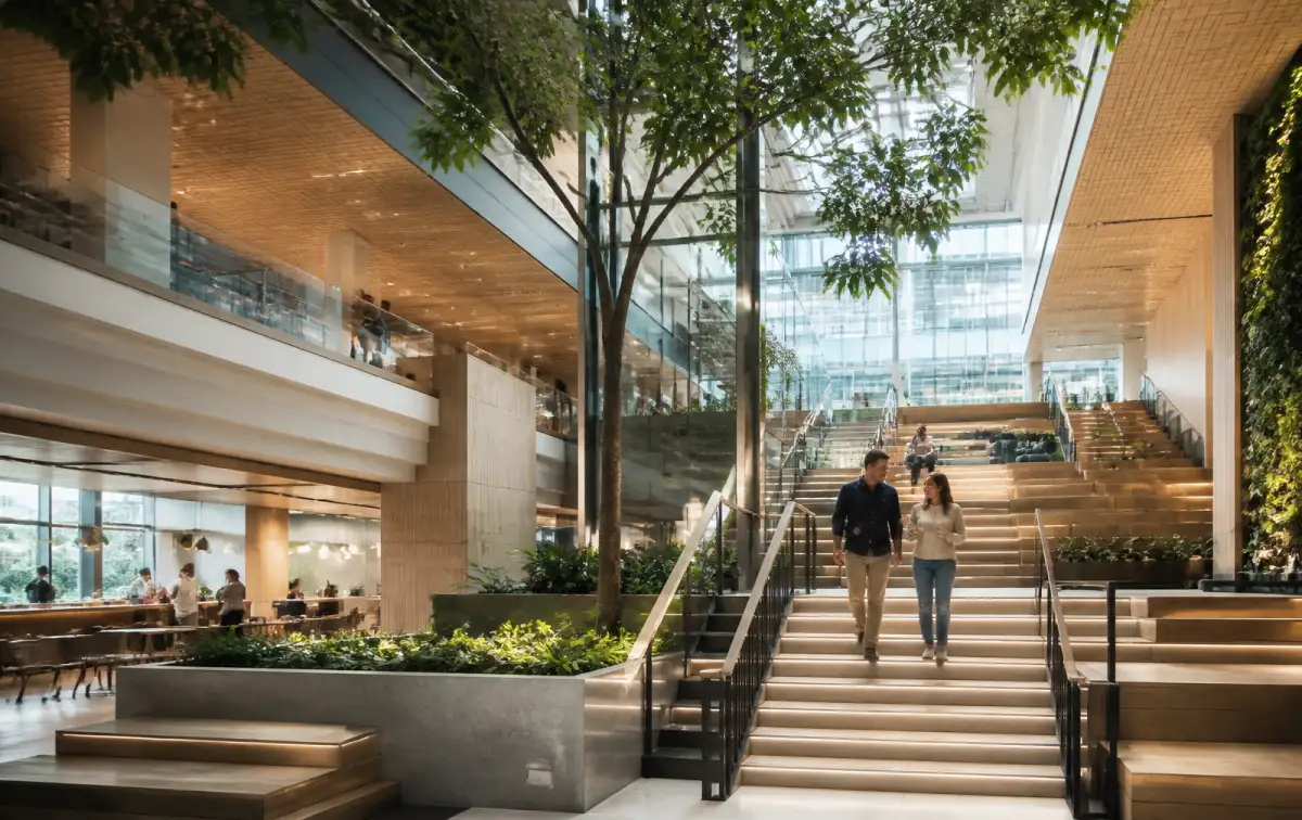 Office atrium and social stair