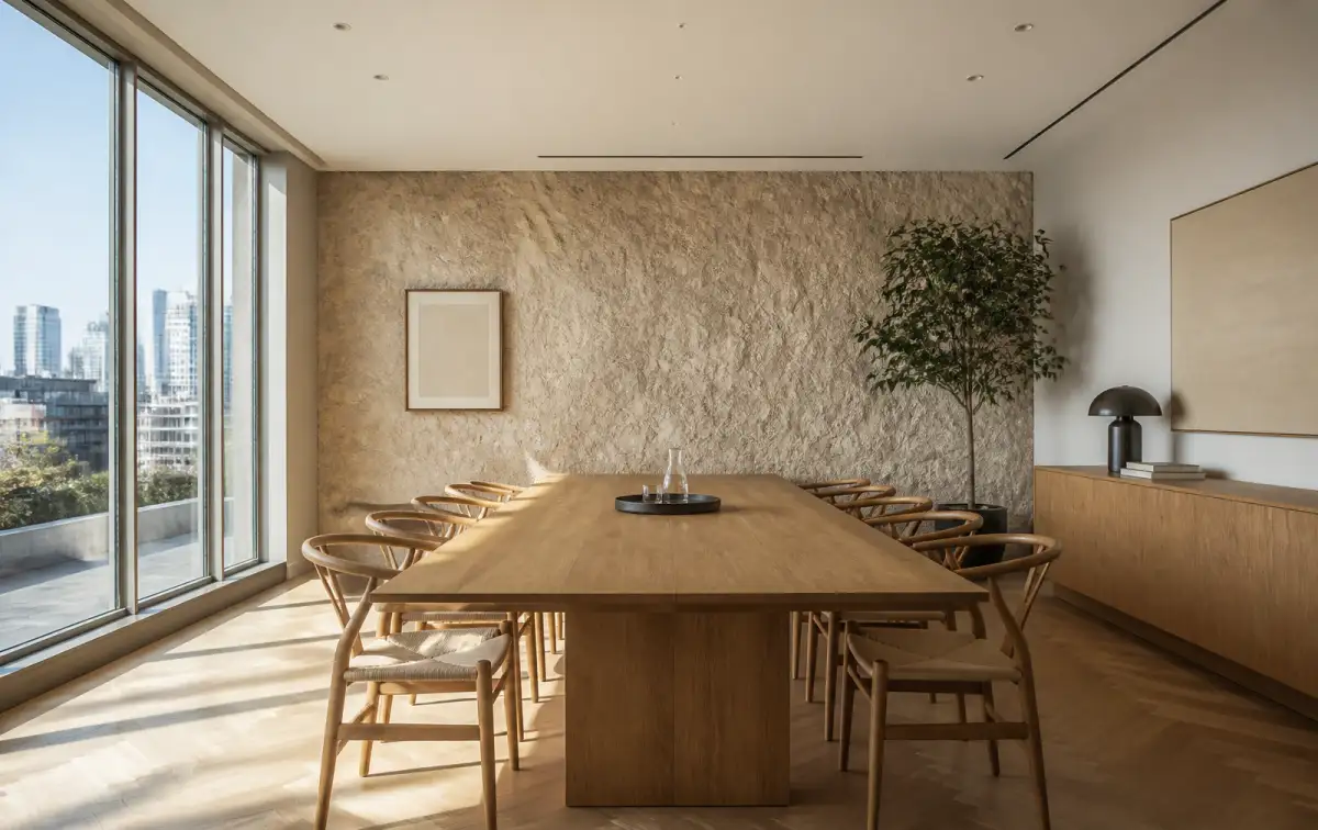 Quiet meeting room in daylight