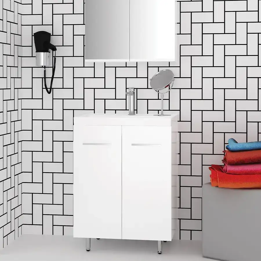 Έπιπλο μπάνιου Orabella Nova/Navona 61 Long — μελαμίνη με PVC στις ακμές