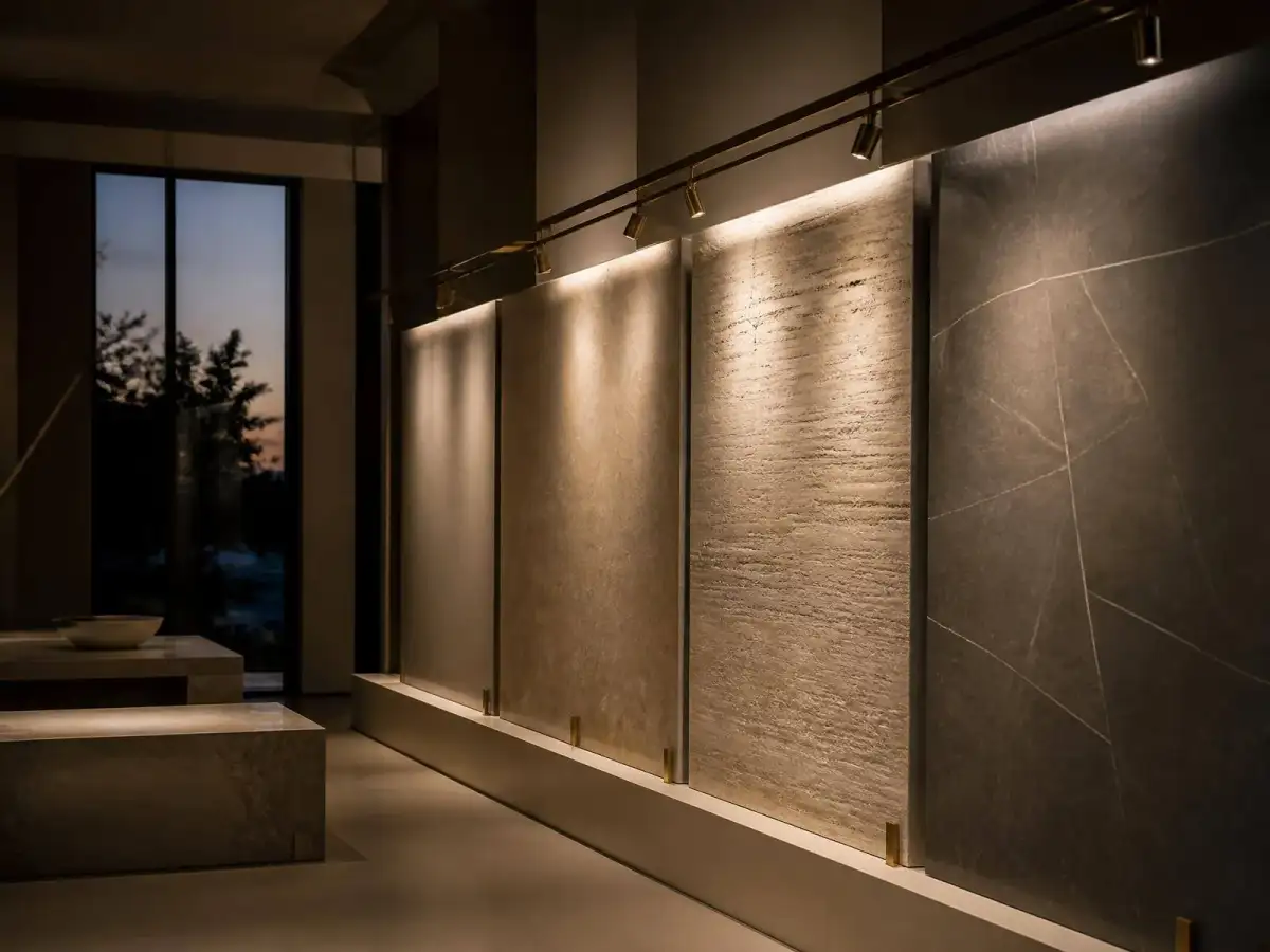 Lighting display in the showroom